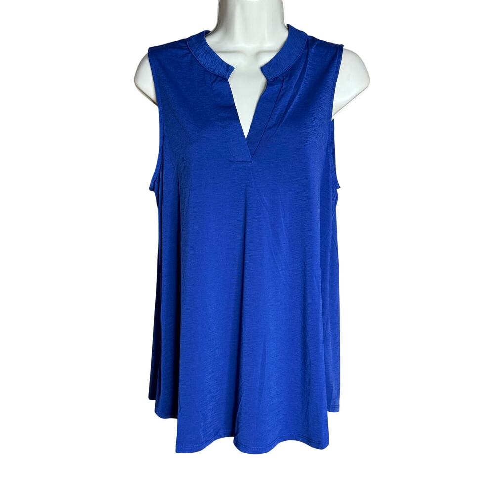 Dear Scarlett Blue Lizzy Sleeveless Blouse S NWT